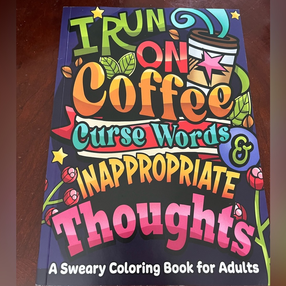 NWT Funny Coffee & Inappropriate Thoughts Adult Coloring Book. - Picture 3 of 10